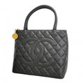 Chanel Black Grained Calfskin Tote Bag
