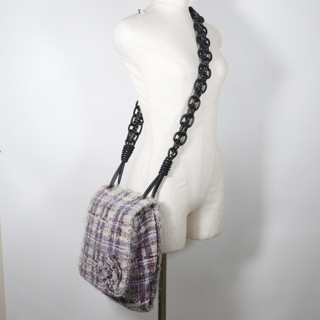 Chanel Purple Tweed Shoulder Bag