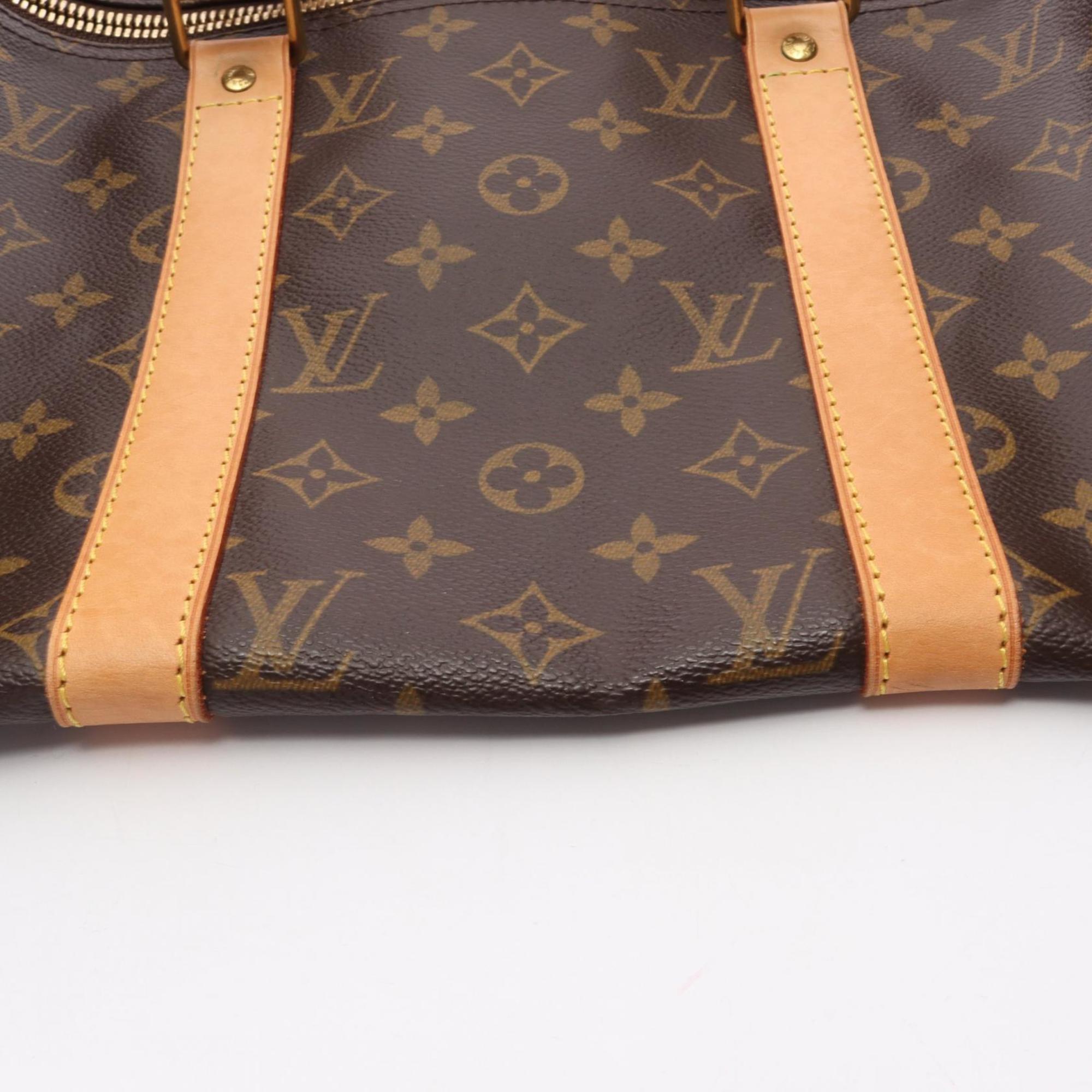 Louis Vuitton Brown Coated Canvas Pvc Monogram Leather Boston Bag