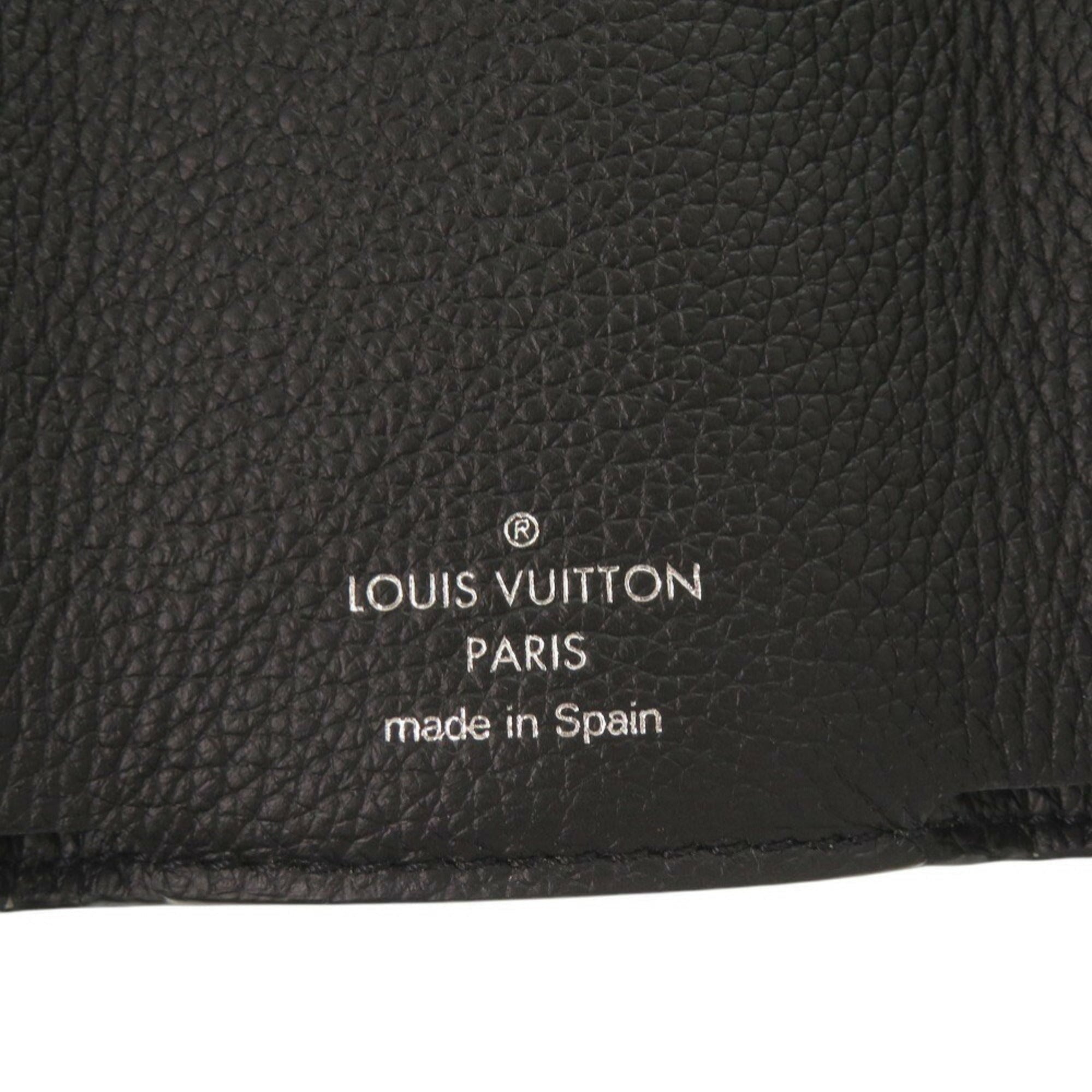 Louis Vuitton Black Noir Leather Wallet (Tri-Fold)