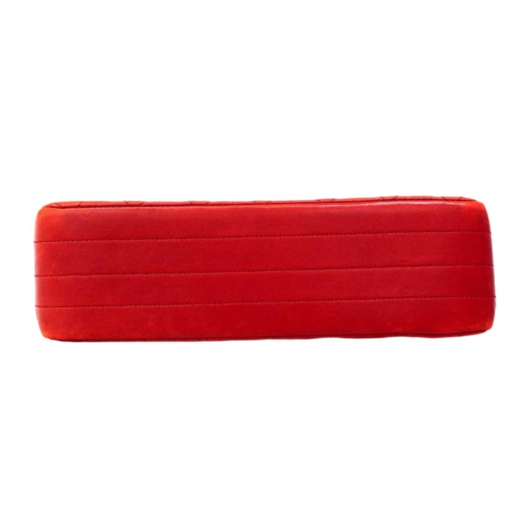 Chanel Red Color Leather Shoulder Bag