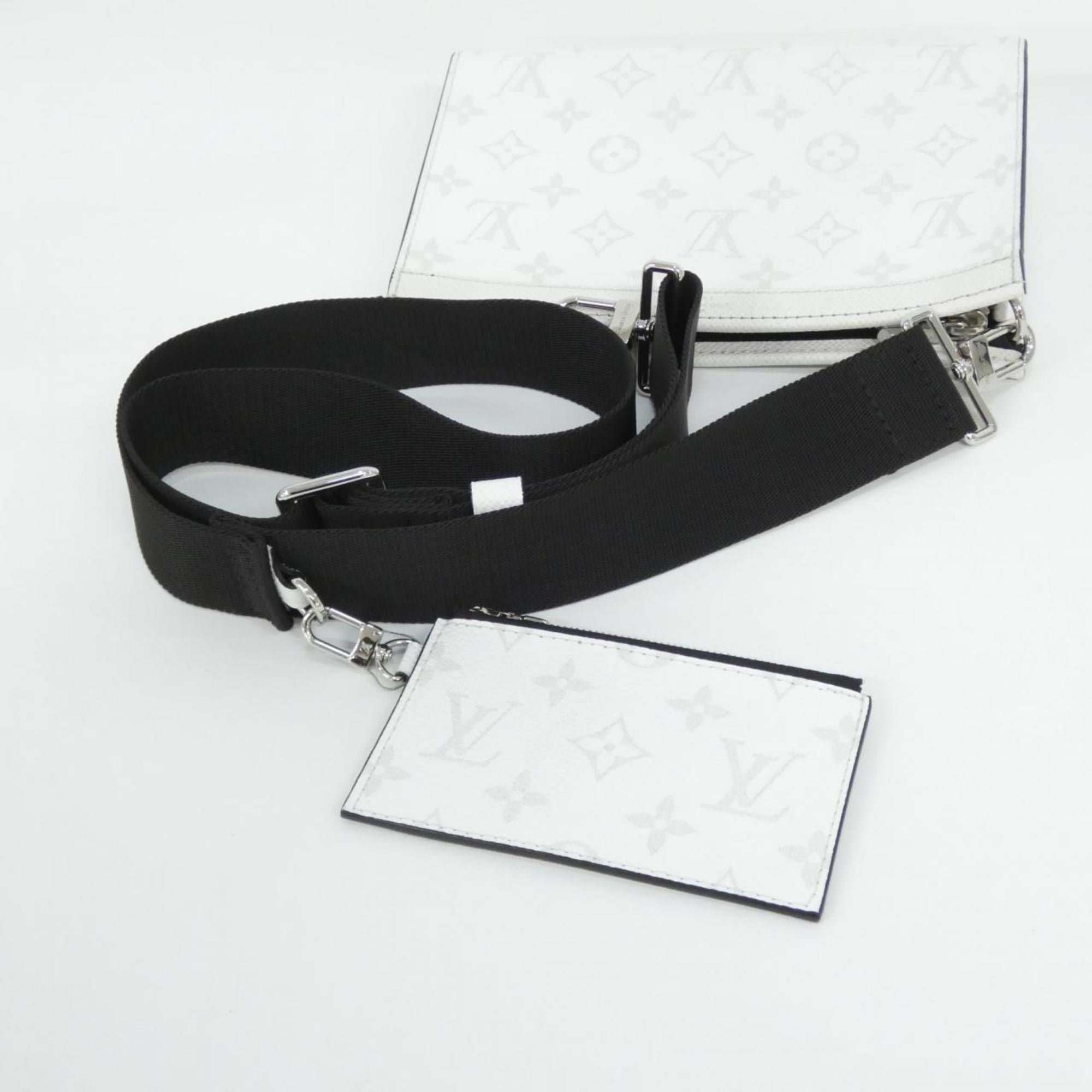 Louis Vuitton White Coated Canvas Leather Shoulder Bag