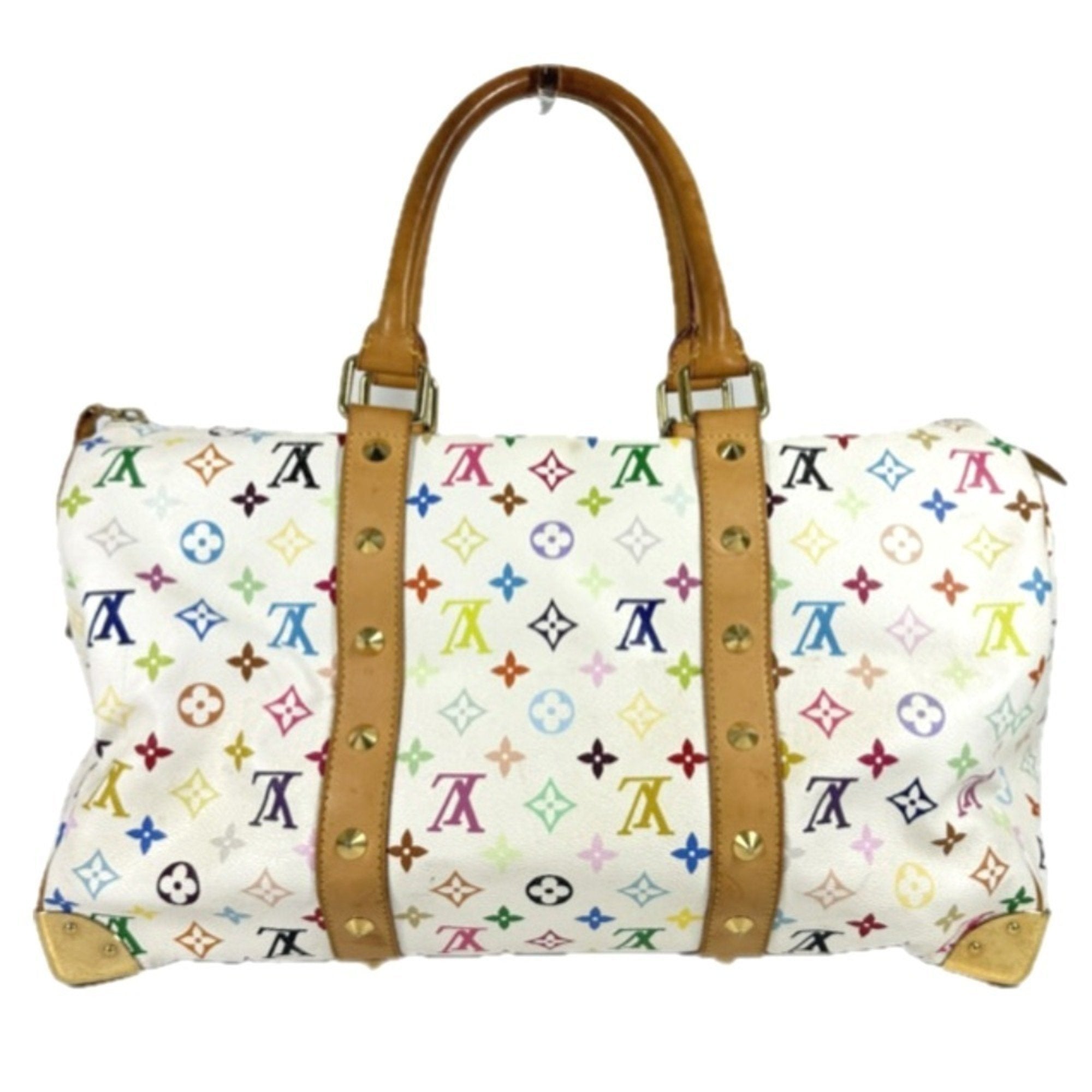 Louis Vuitton Blanc Monogram Multi-Color White Monogram Multicolore Boston Bag Handbag