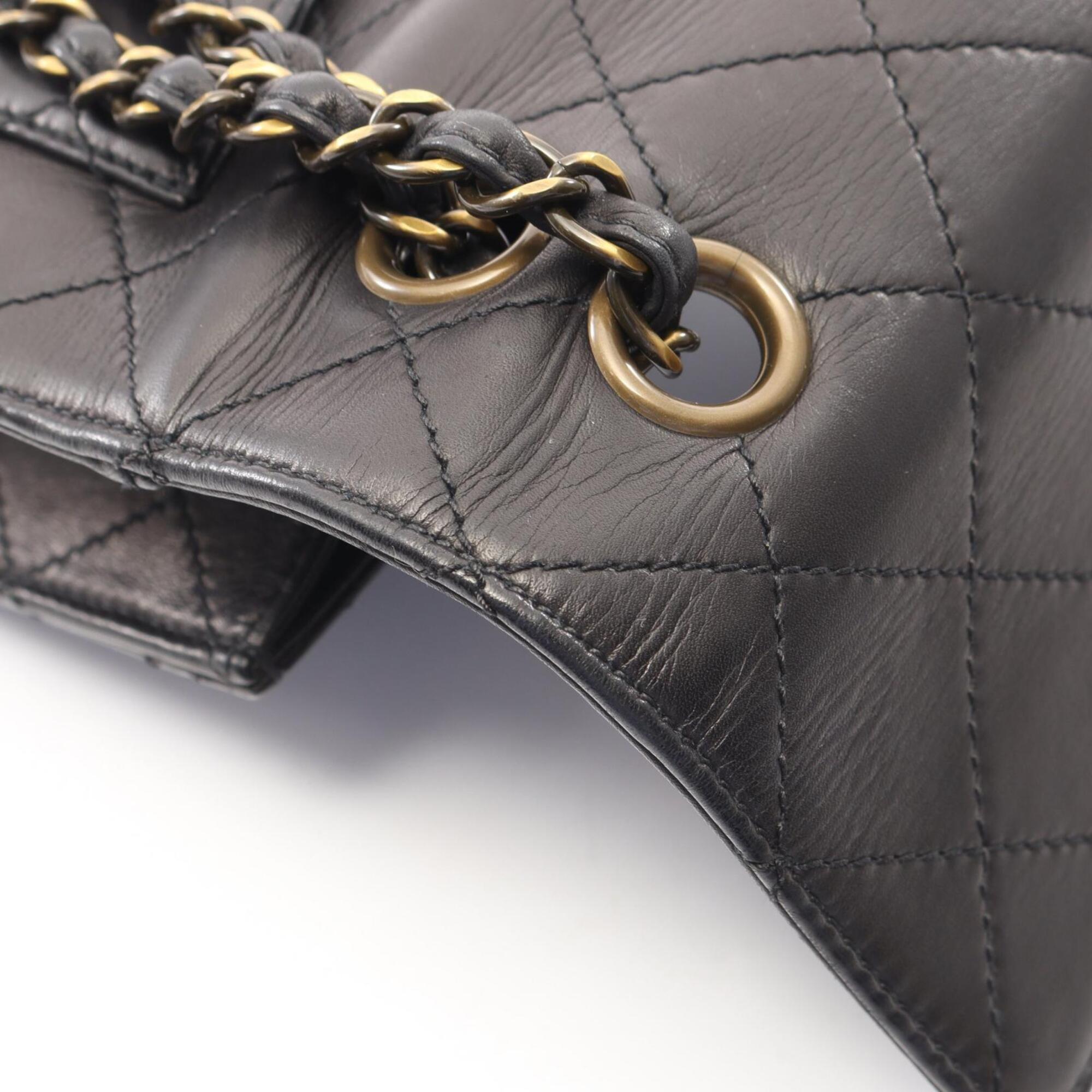Chanel Black Leather Handbag Shoulder Bag