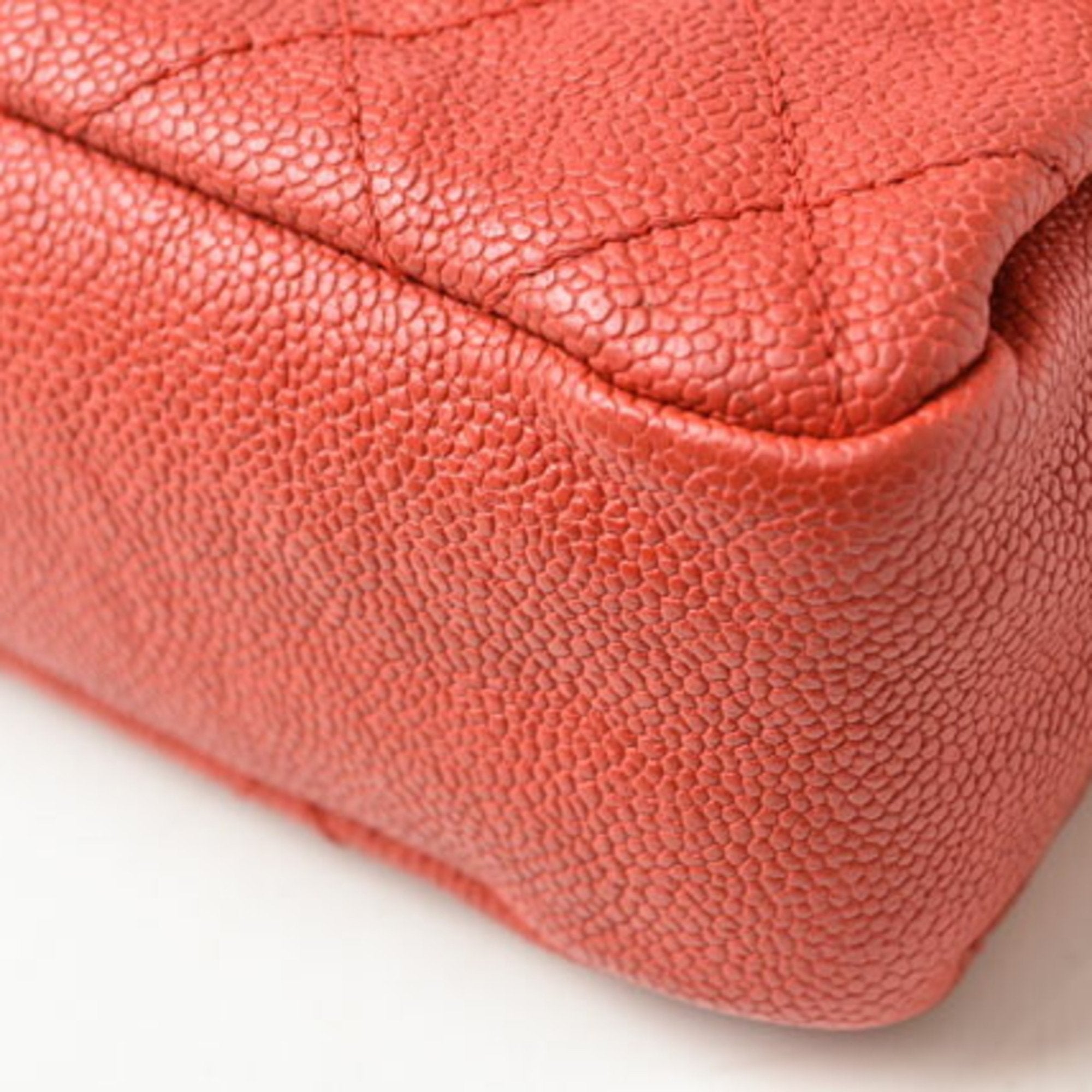 Chanel Red Color Caviar Leather Shoulder Bag