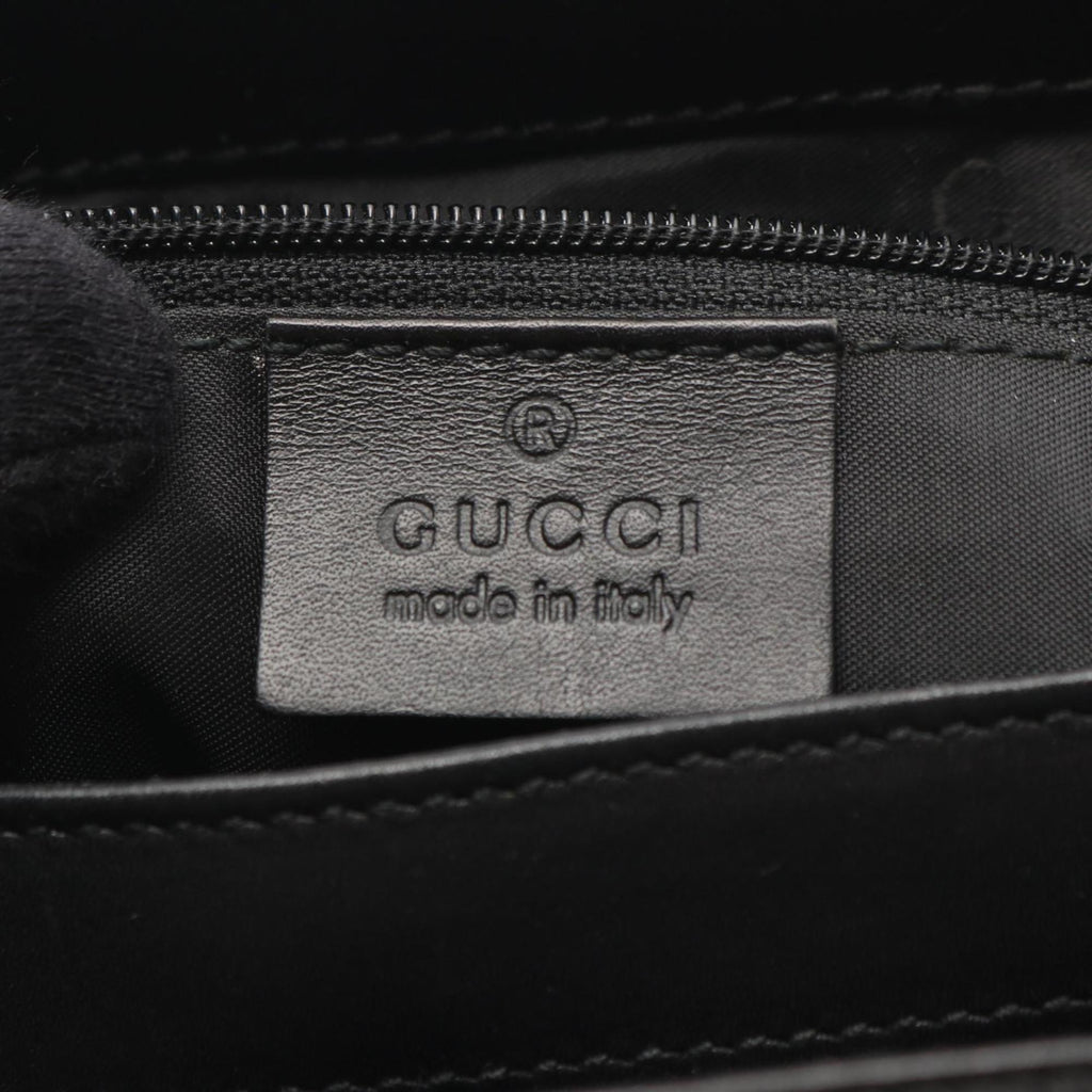 Gucci Black Canvas Leather Handbag (Pre-Owned)