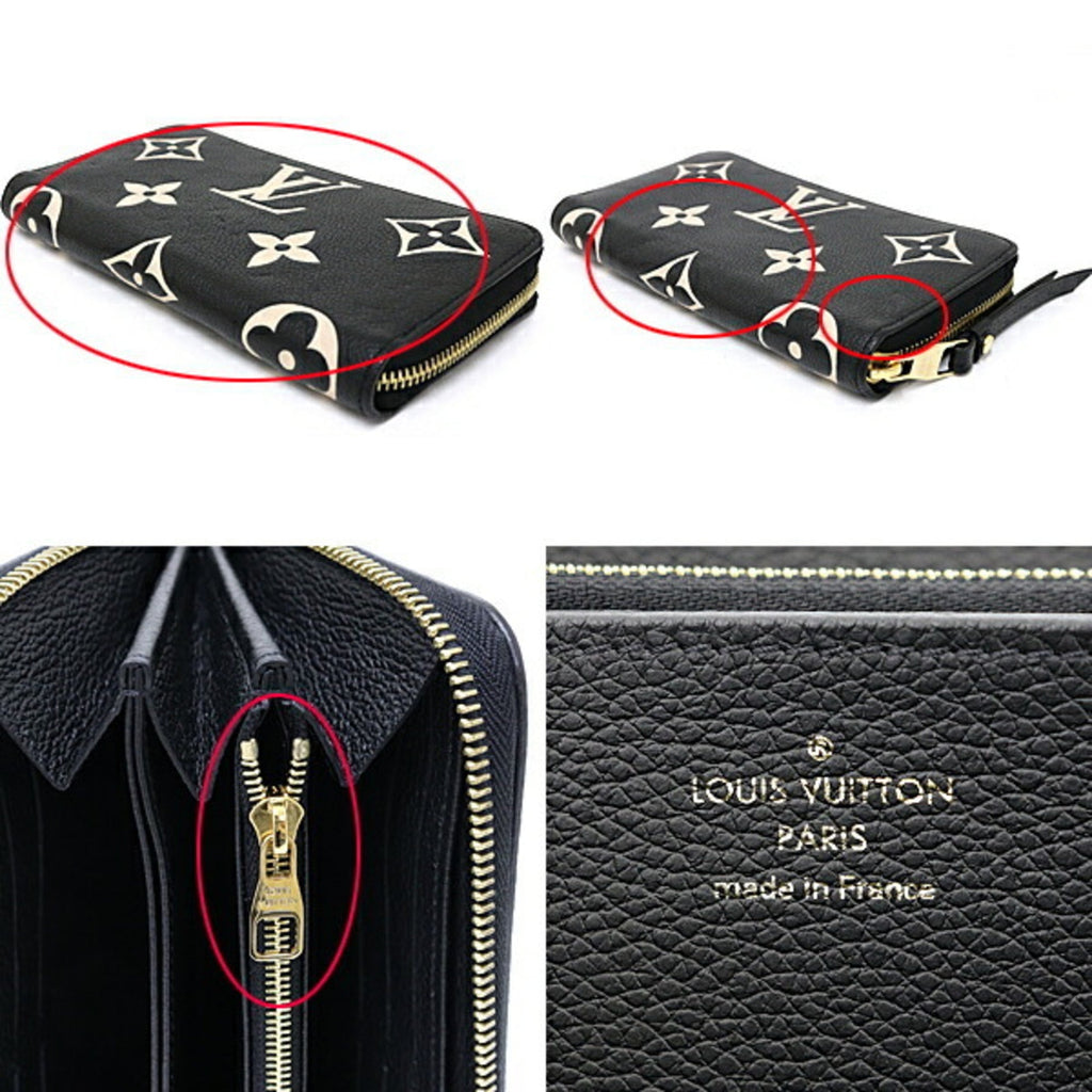 Louis Vuitton Beige Black Monogram Empreinte Leather Wallet