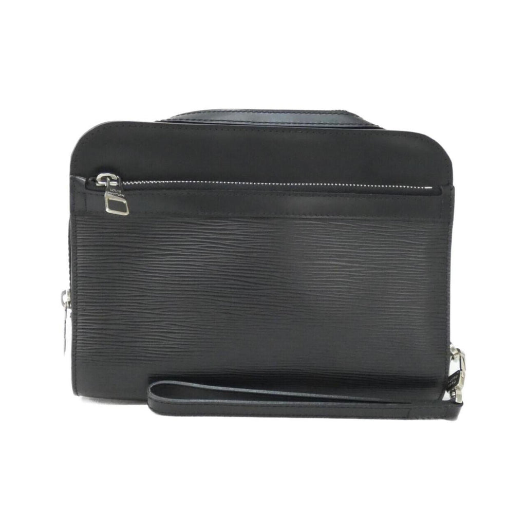 Louis Vuitton Black Leather Clutch Bag