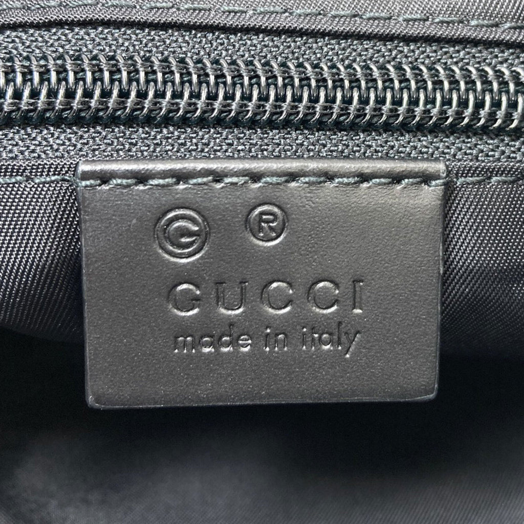 Gucci Sherry Line Black Green Red Color Nylon Canvas Shoulder Bag (Pre-Owned)