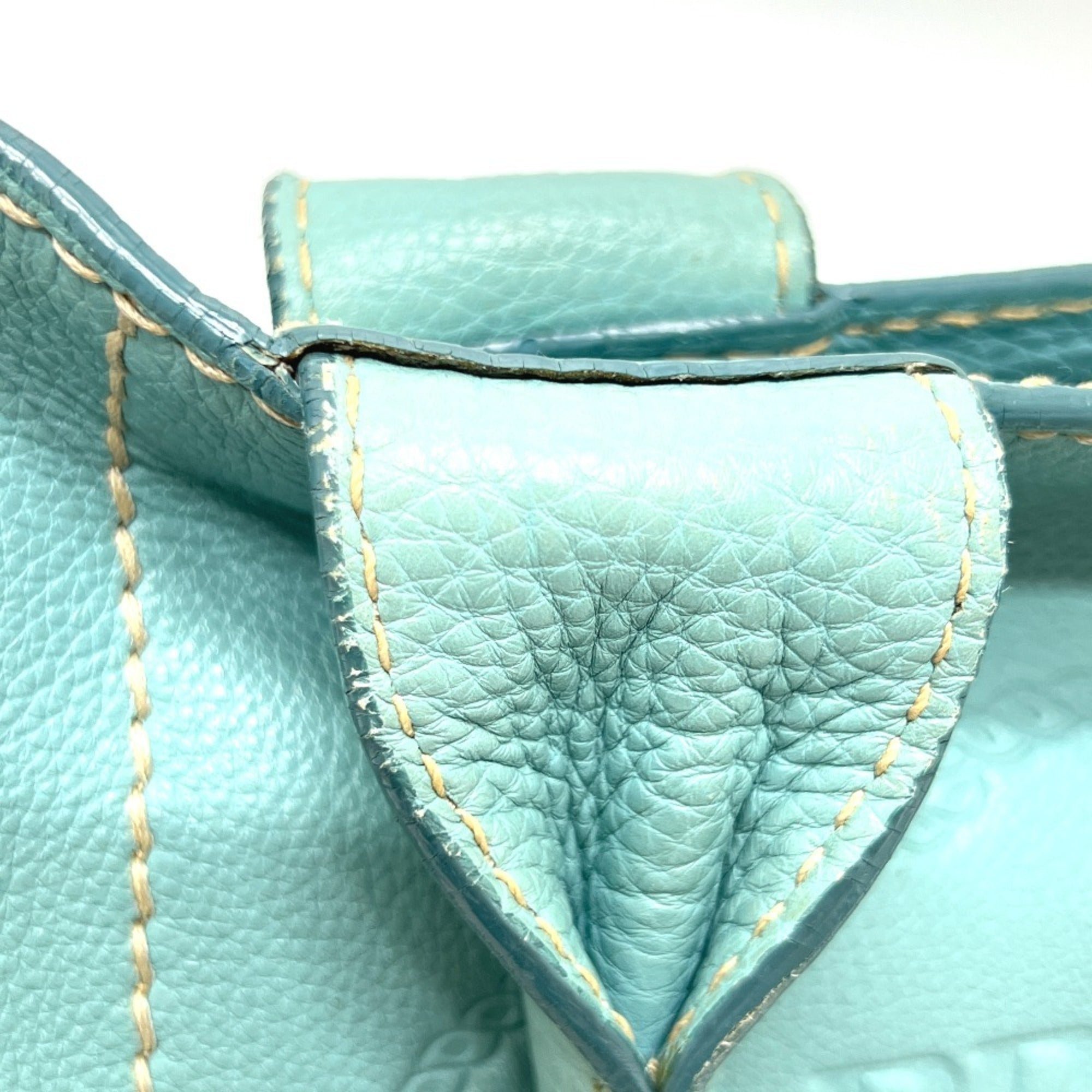 Prada Blue Canapa Handbag Tote Bag