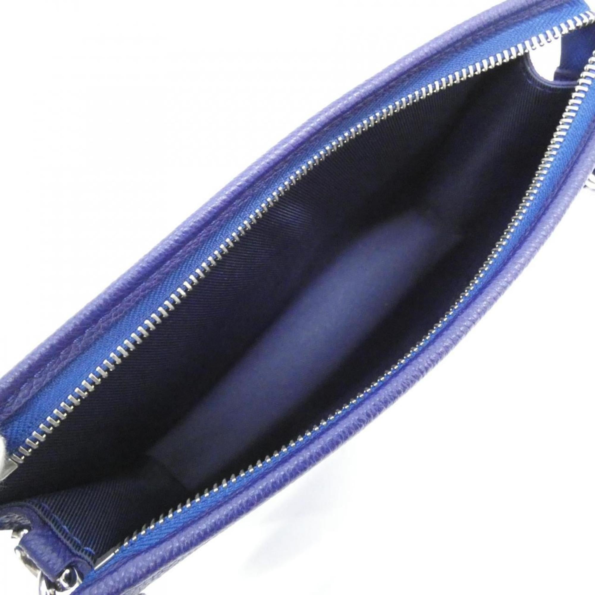Louis Vuitton Blue Leather Shoulder Bag