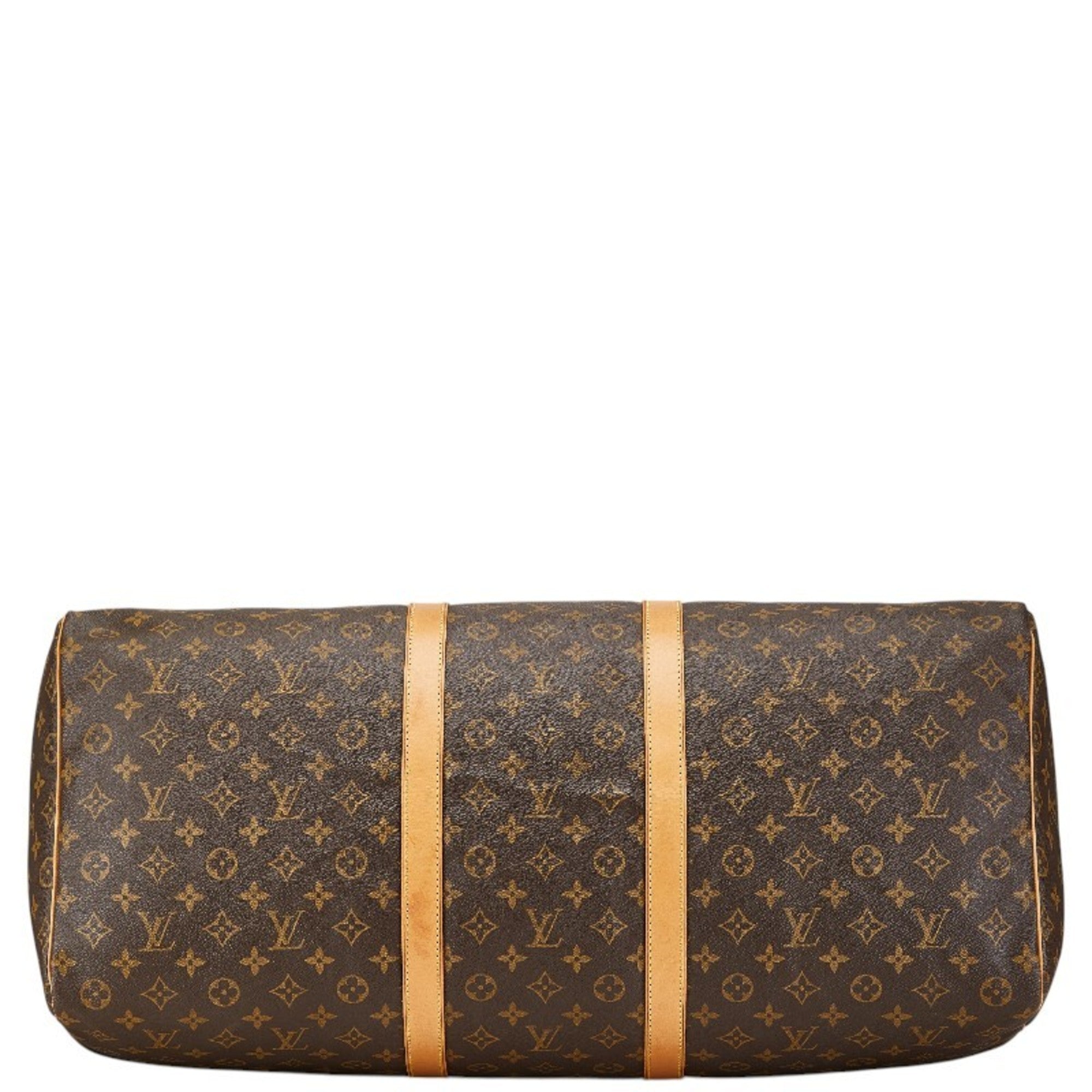 Louis Vuitton Brown Pvc Leather Boston Bag