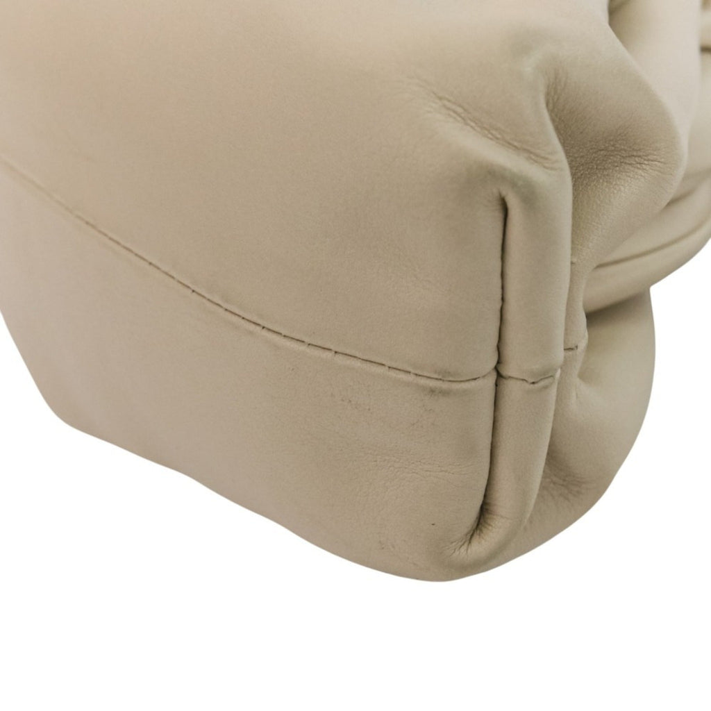 Bottega Veneta Ivory Leather Shoulder Bag