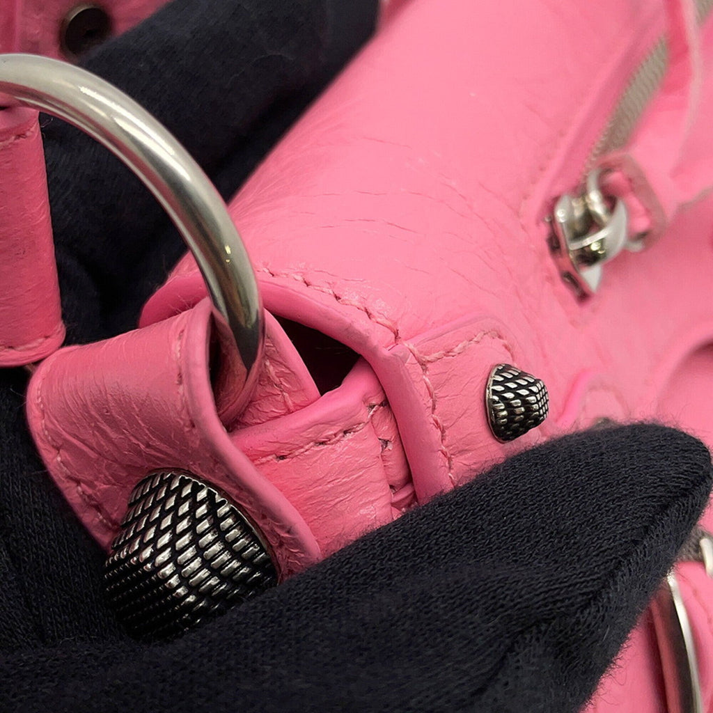 Balenciaga Pink Leather Handbag Shoulder