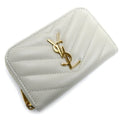 Saint Laurent Ivory Leather Coin Purse/Coin Case (Pre-Owned)