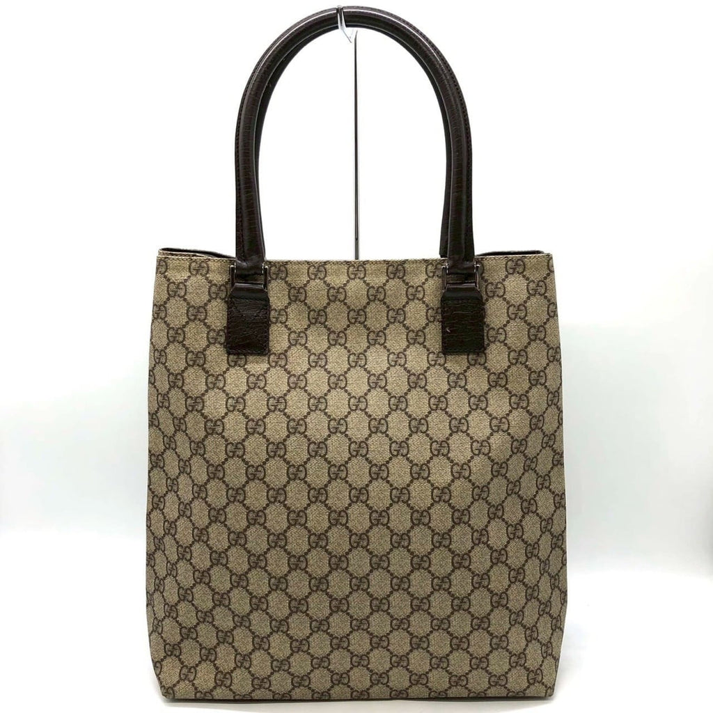 Gucci Beige Gg Supreme Canvas Tote Bag (Pre-Owned)