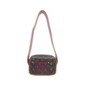 Louis Vuitton Brown Fuchsia Coated Canvas Shoulder Bag