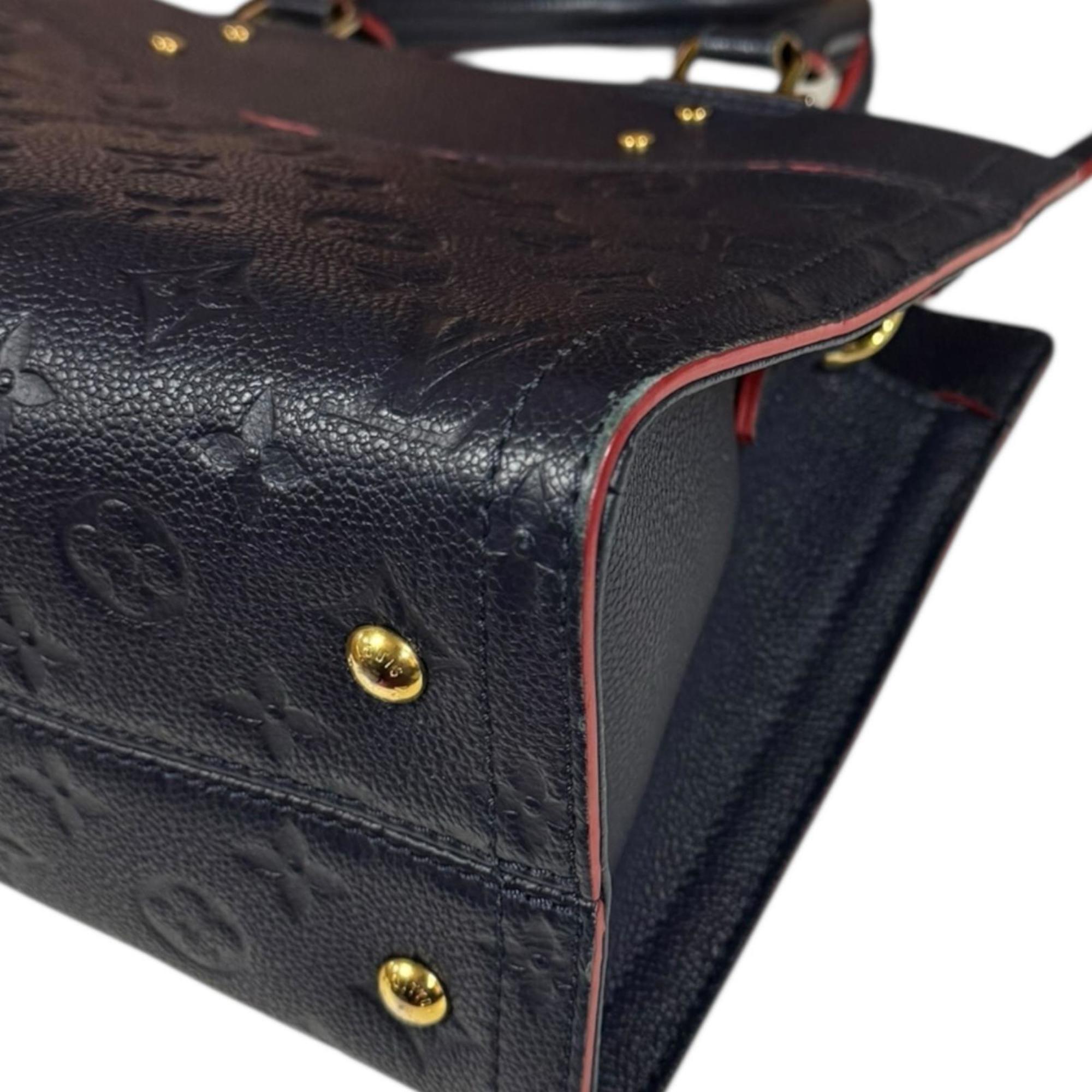 Louis Vuitton Marine Rouge Navy Monogram Empreinte Shoulder Bag