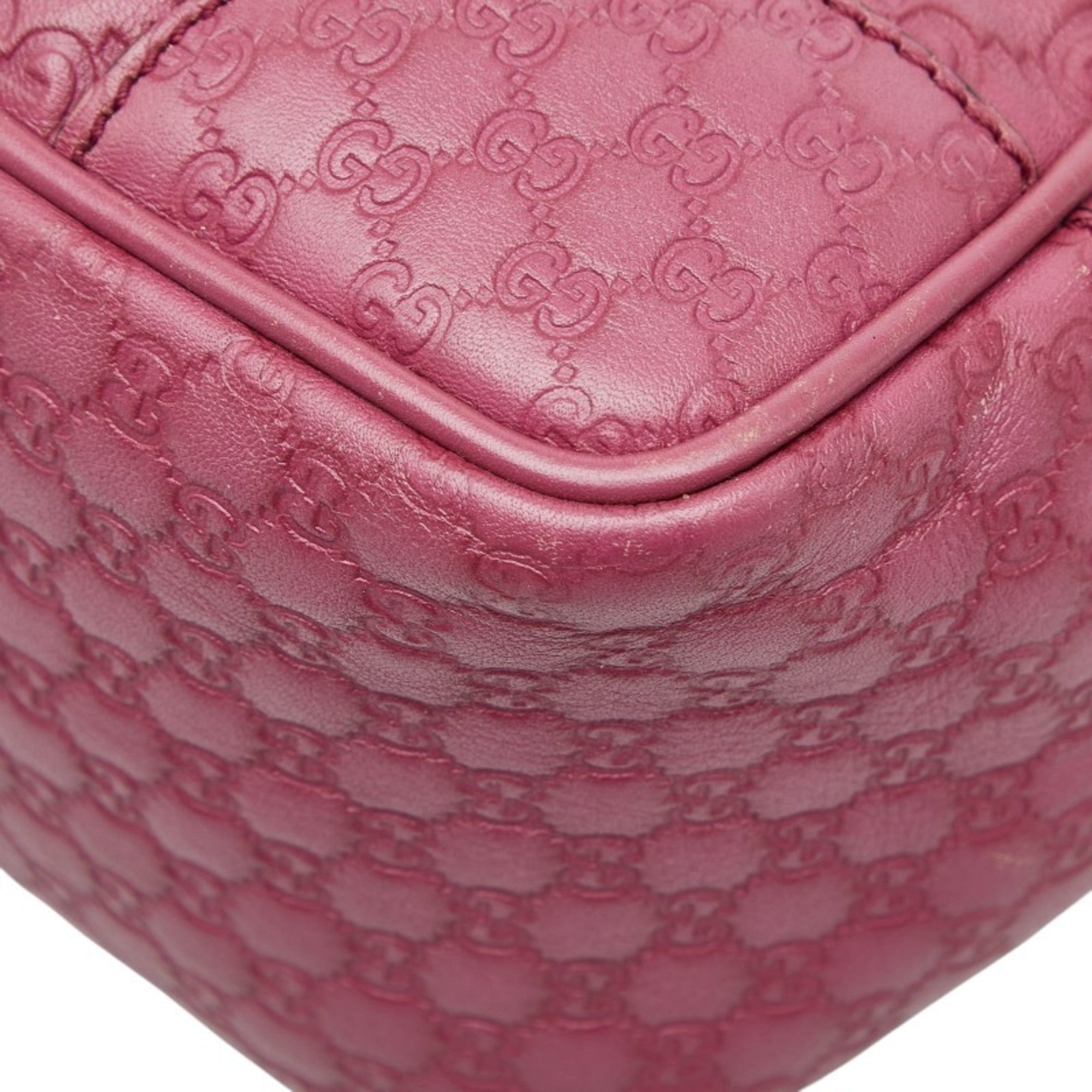 Gucci Purple Leather Handbag Shoulder Bag (Pre-Owned)