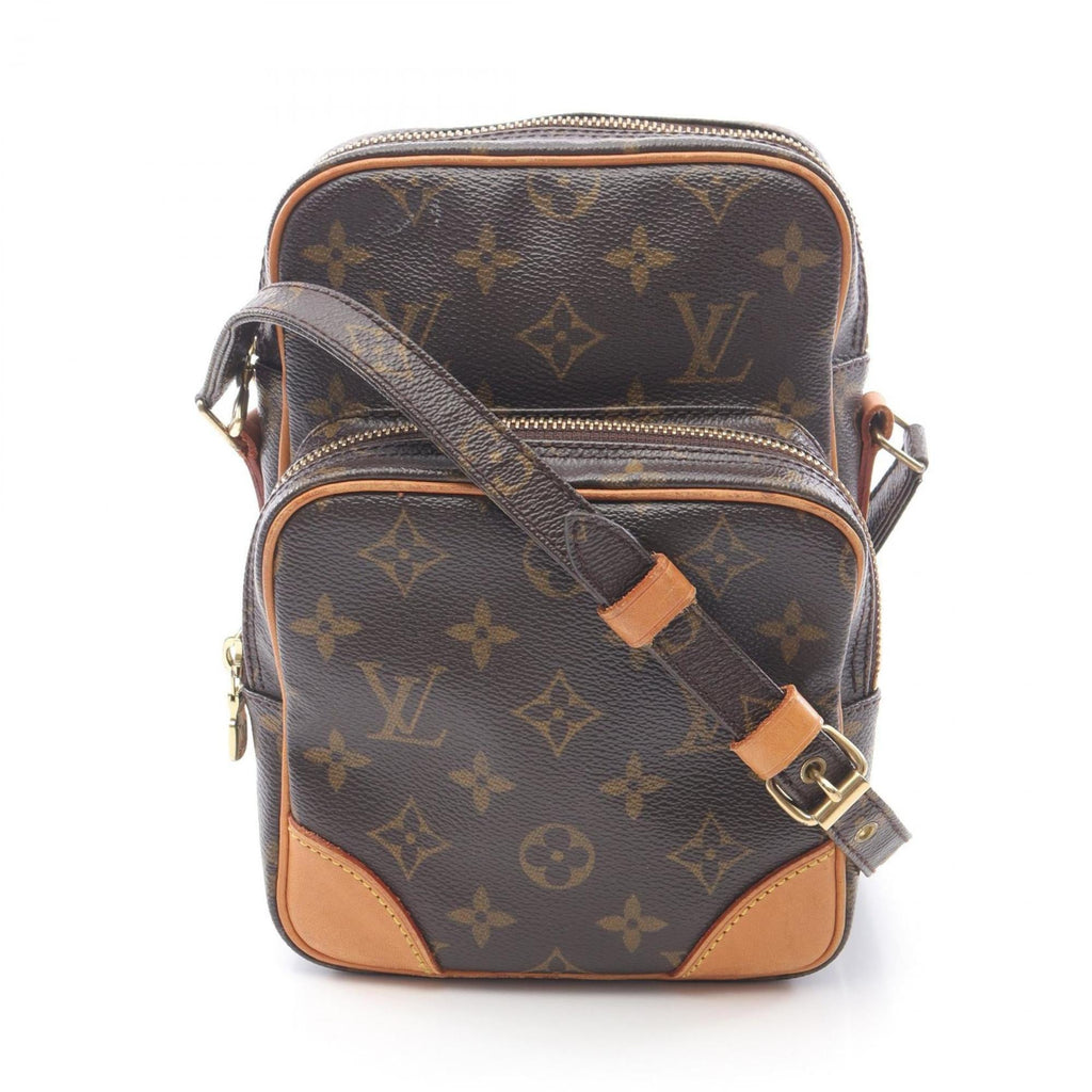 Louis Vuitton Brown Pvc Coated Canvas Leather Shoulder Bag