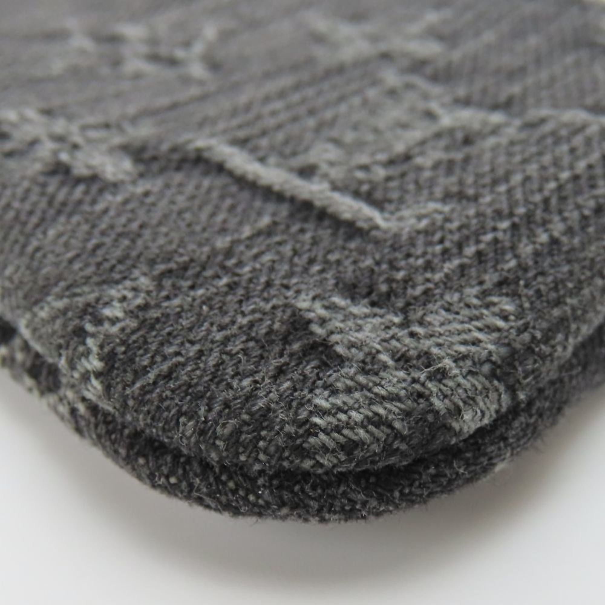 Louis Vuitton Black Gray Monogram Denim Coin Purse/Coin Case