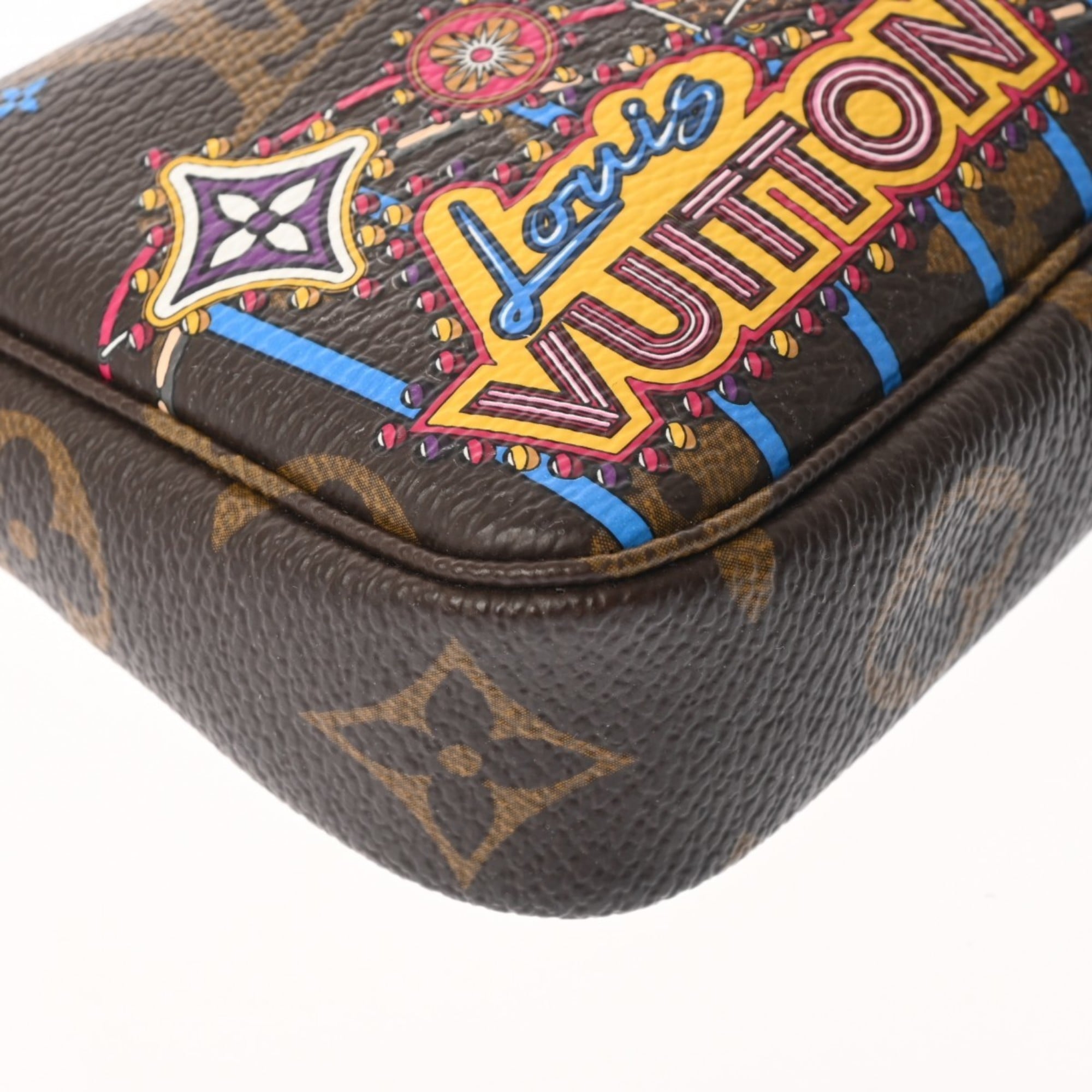 Louis Vuitton Brown Canvas Monogram Pochette Pouch