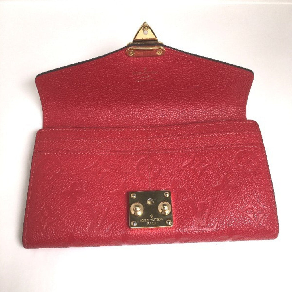 Louis Vuitton Red Color Monogram Long Wallet