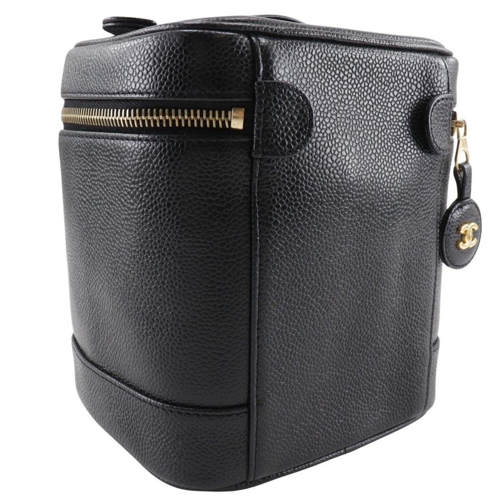 Chanel Black Caviar Leather Handbag Pouch