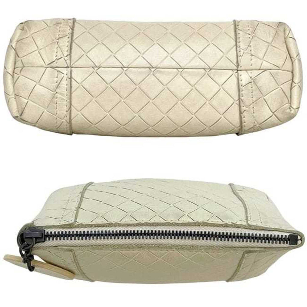 Bottega Veneta White Leather Pouch
