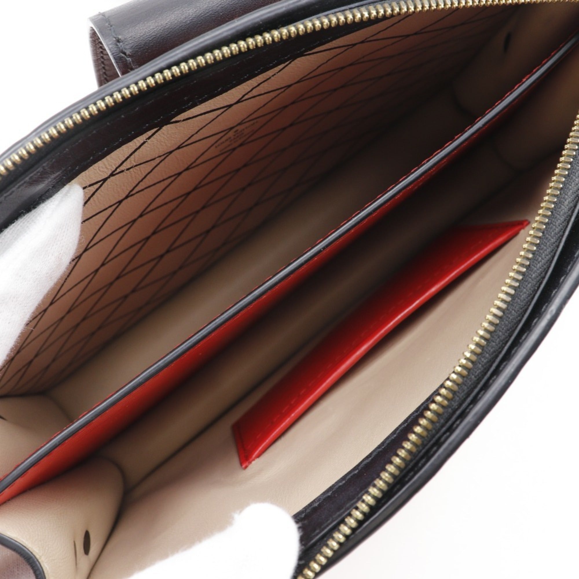 Louis Vuitton Epi Red Color Rouge Epi Leather Clutch Bag Shoulder Bag