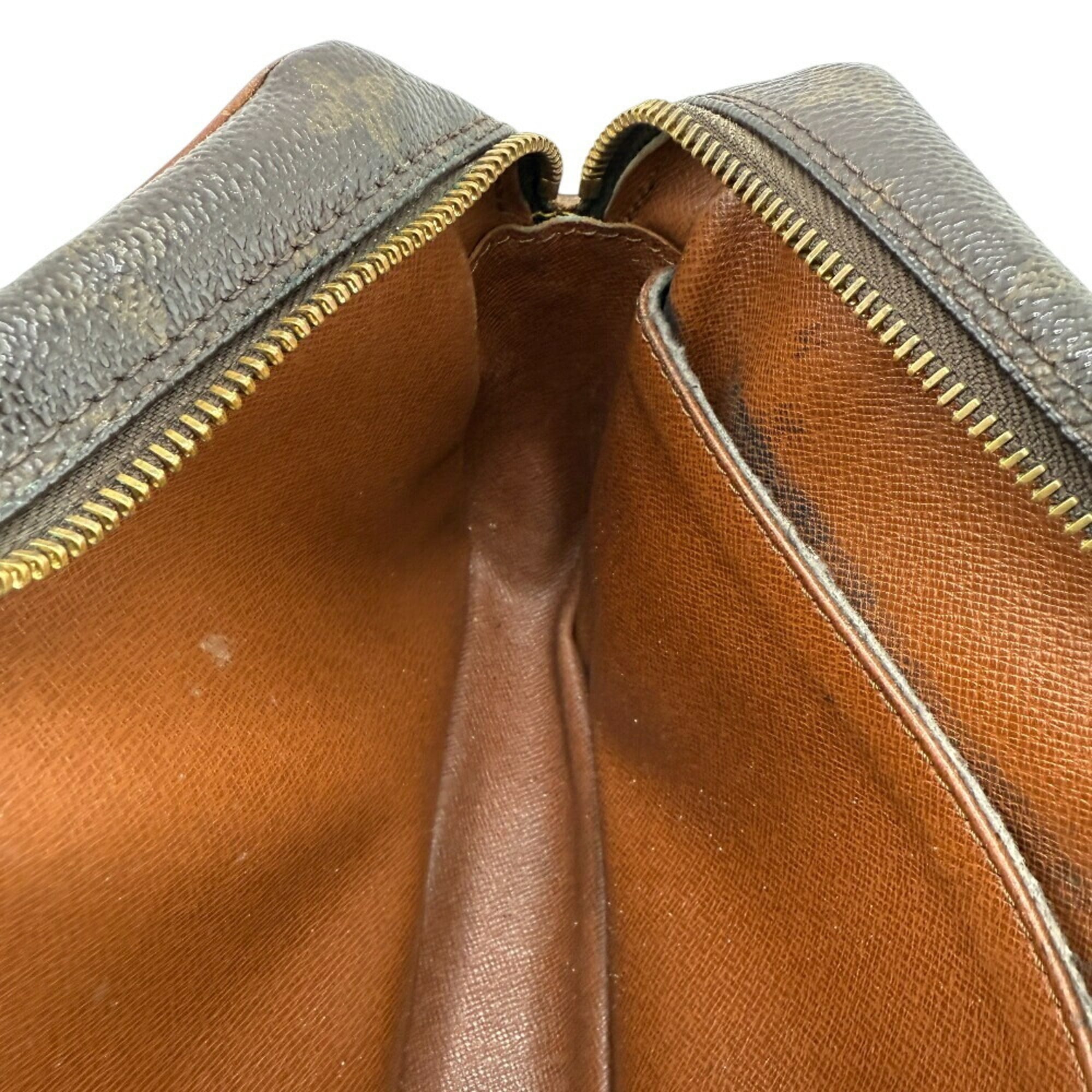 Louis Vuitton Brown Leather Clutch Bag