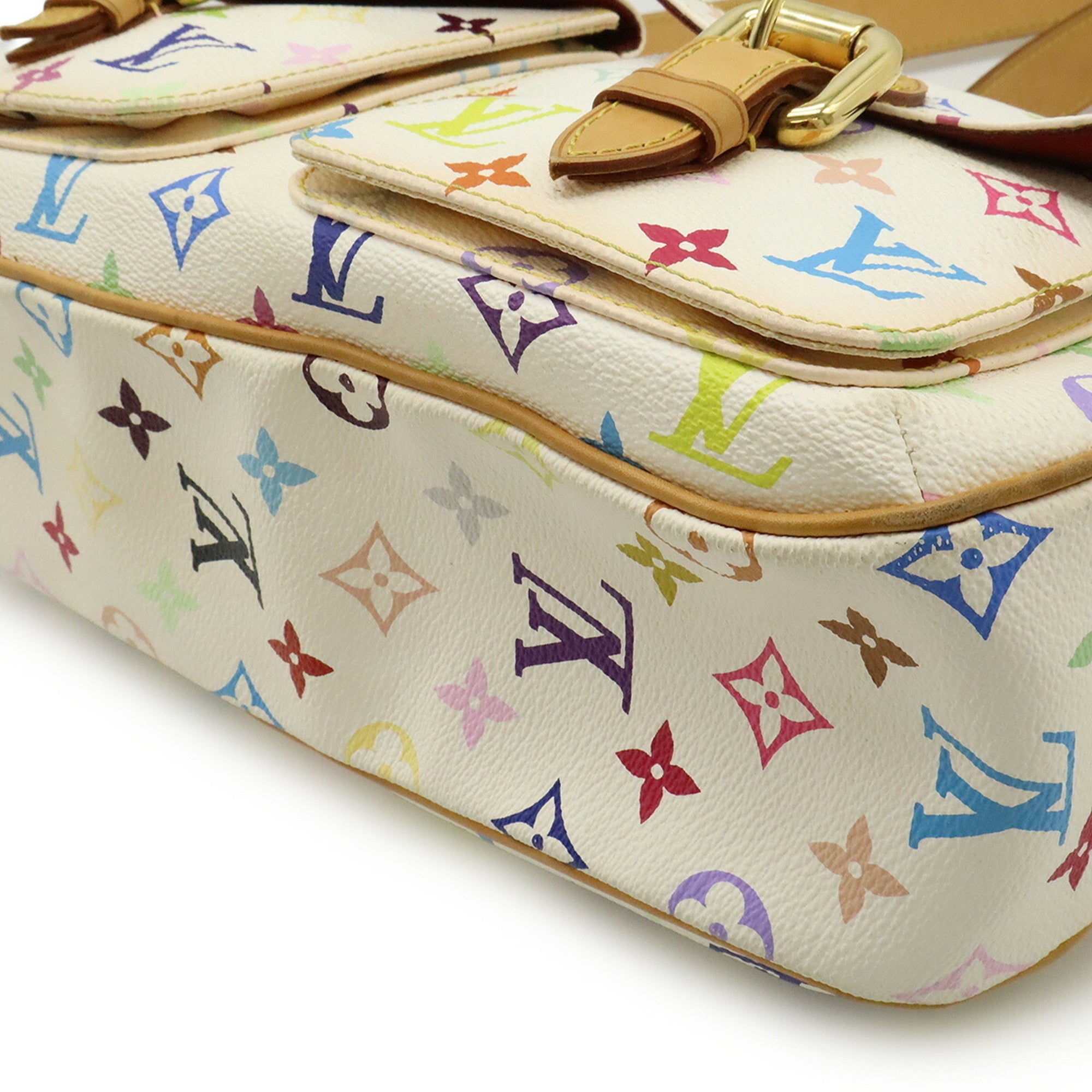 Louis Vuitton Blanc Multi-Color White Monogram Multicolore Shoulder Bag