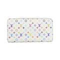Louis Vuitton Multi-Color White Coated Canvas Long Wallet