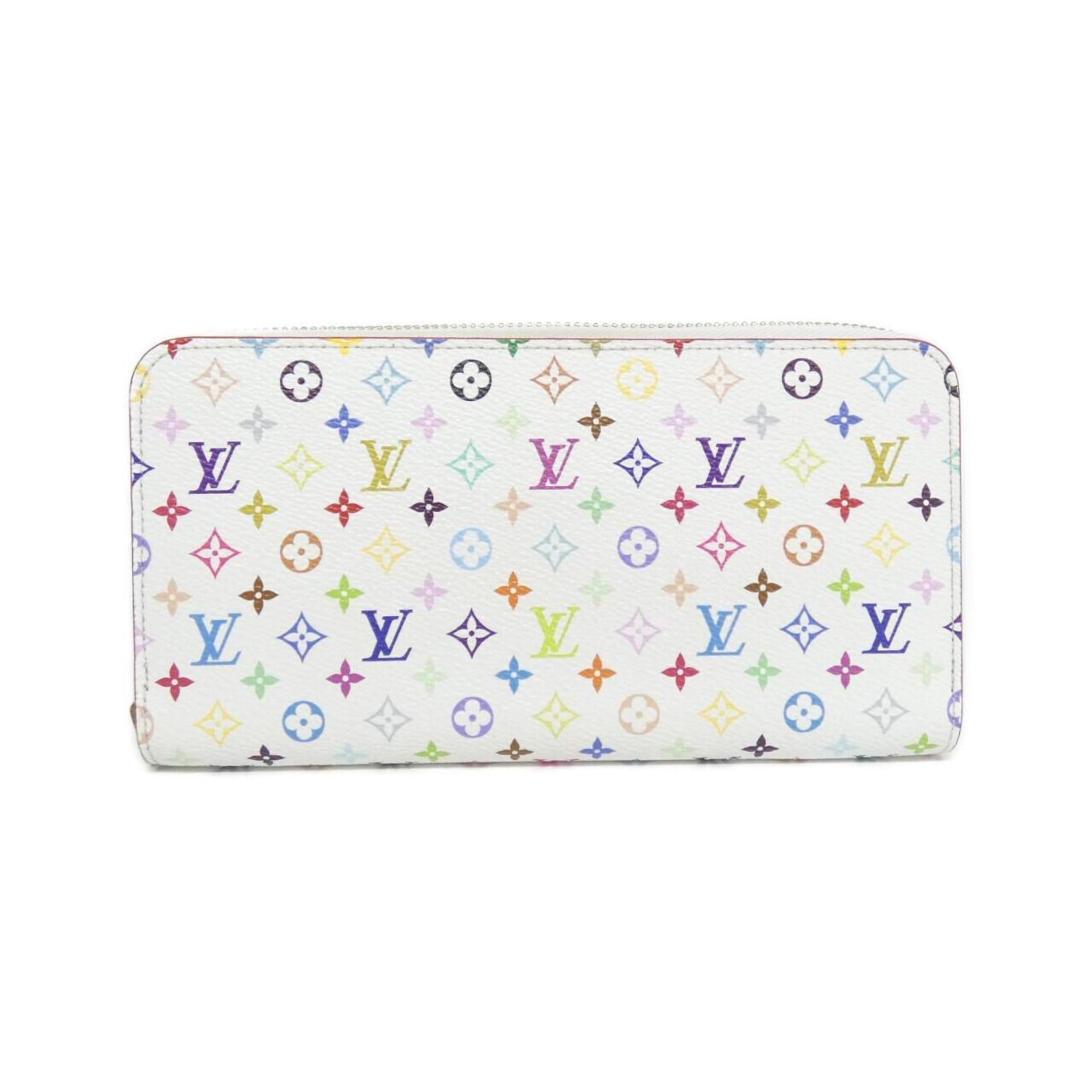 Louis Vuitton Multi-Color White Coated Canvas Long Wallet