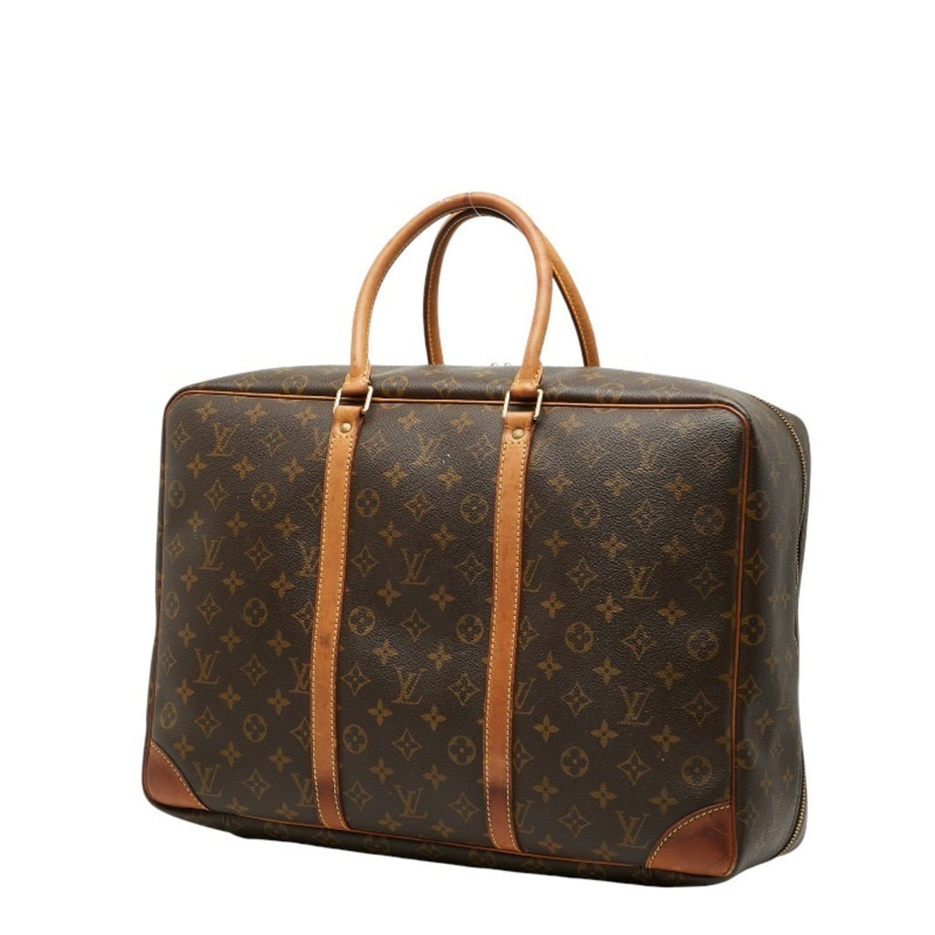 Louis Vuitton Brown Pvc Leather Boston Bag Briefcase