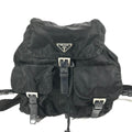 Prada Black Leather Nylon Backpack