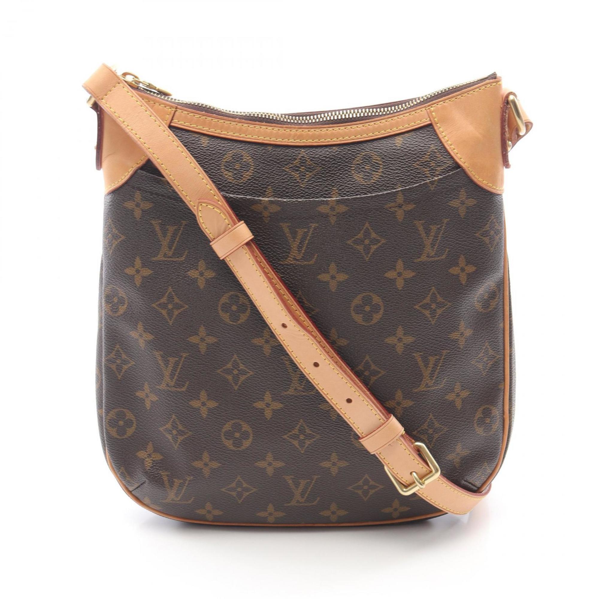 Louis Vuitton Brown Coated Canvas Leather Shoulder Bag