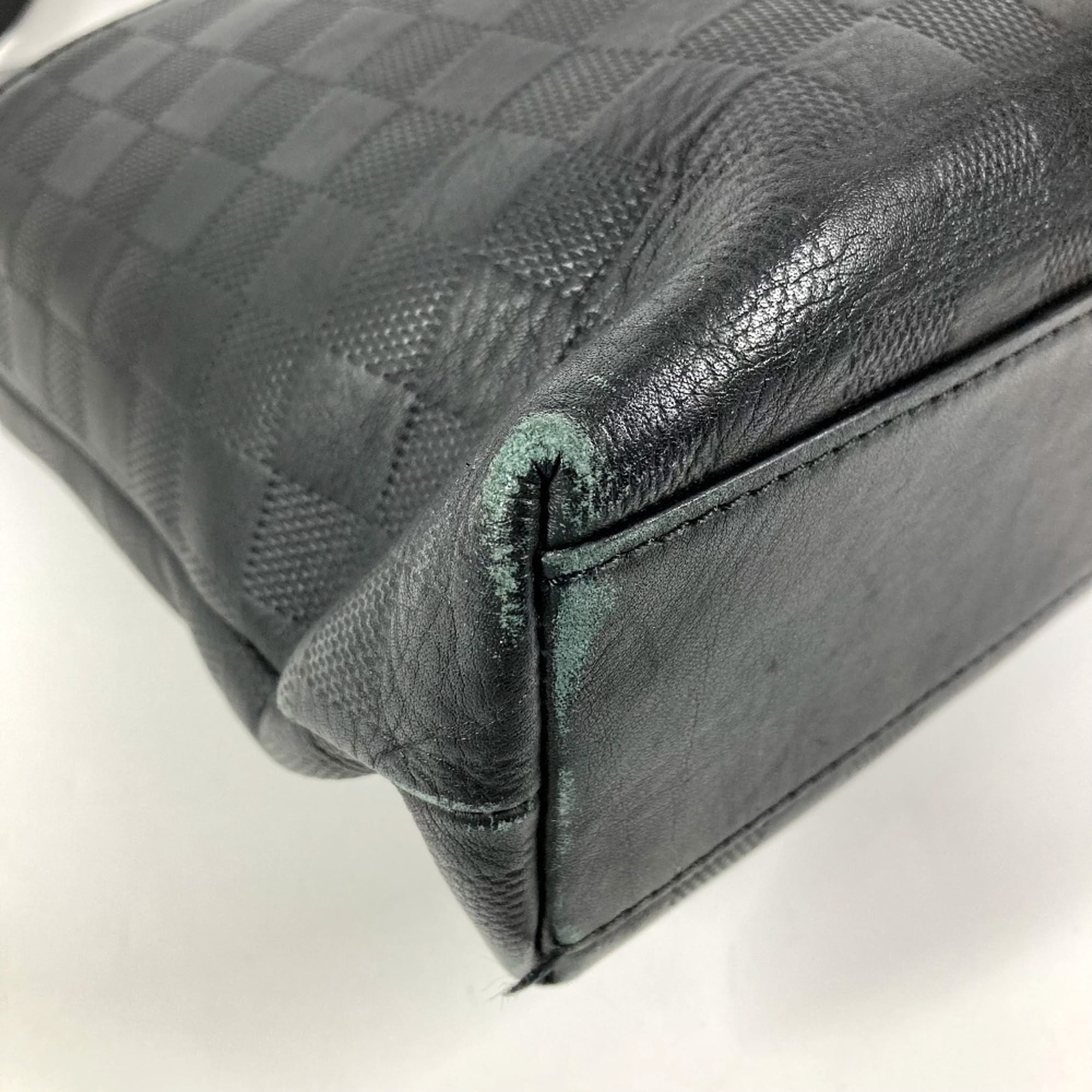 Louis Vuitton Black Onyx Damier Infini Leather Briefcase Handbag Shoulder Bag Tote Bag