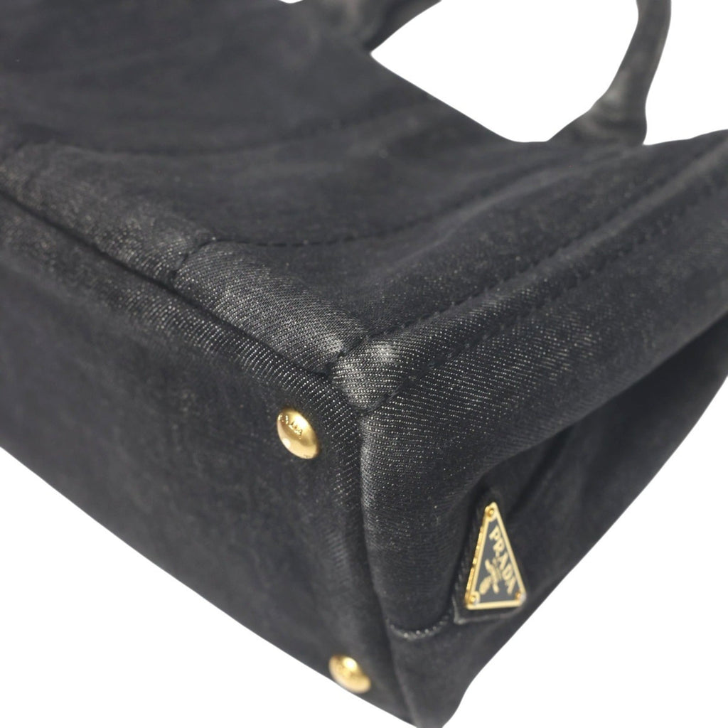Prada Black Denim Tote Bag