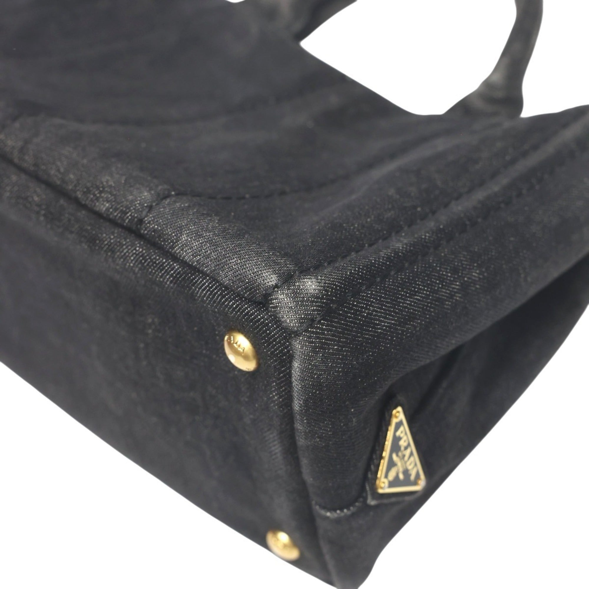 Prada Black Denim Tote Bag