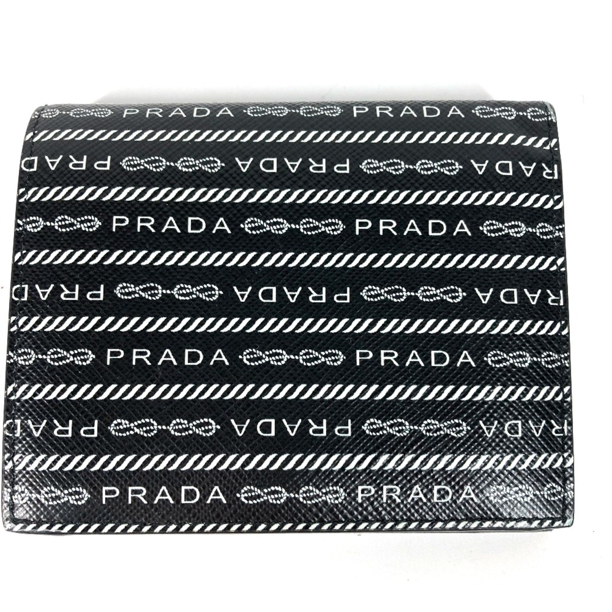 Prada Black Leather Wallet (Bi-Fold)