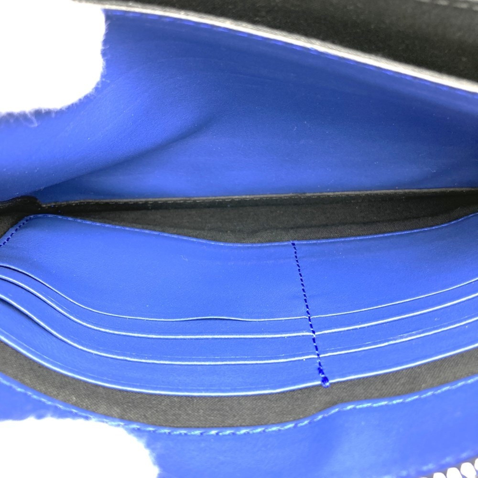 Fendi Blue Leather Clutch Bag Pouch