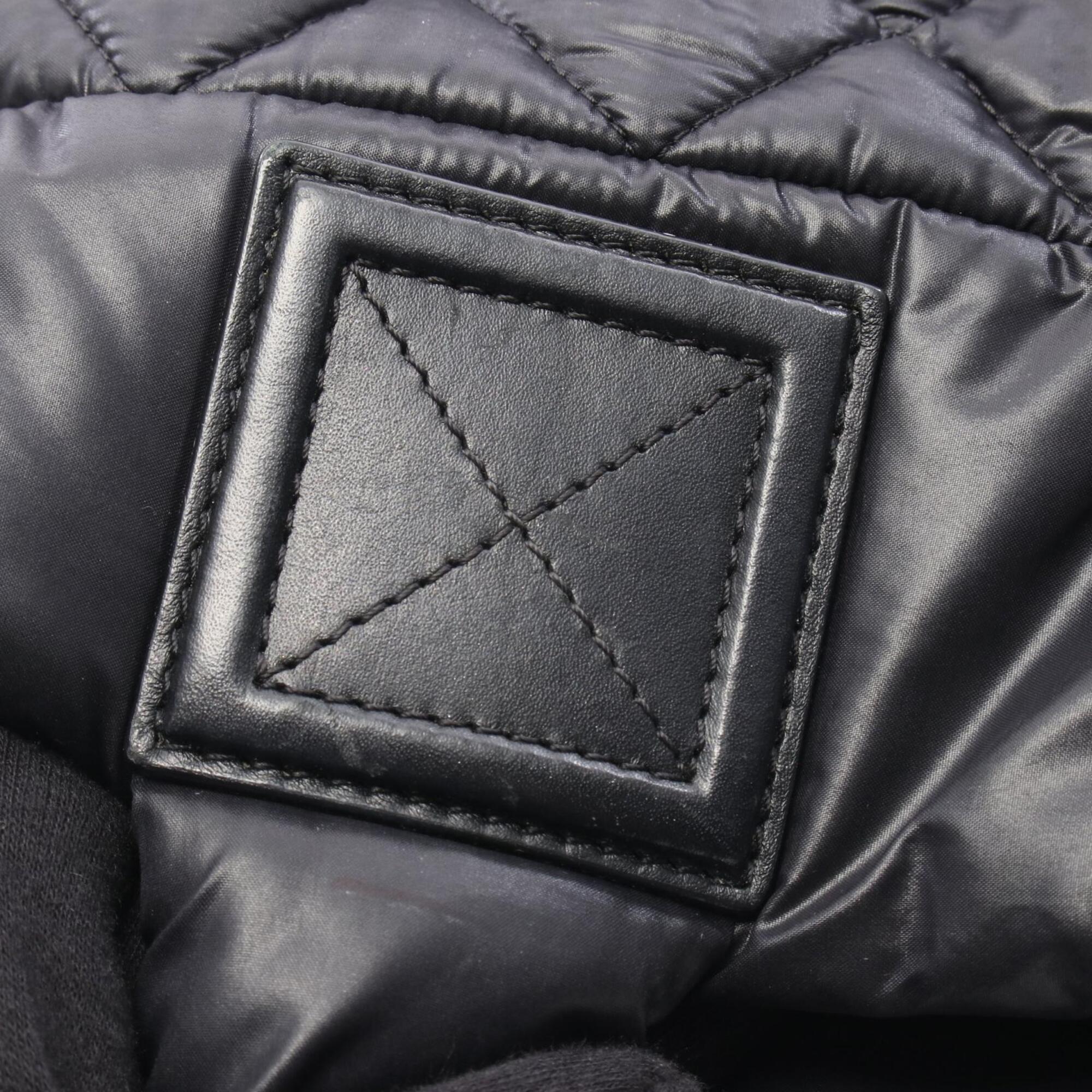 Chanel Black Bordeaux Nylon Leather Handbag Tote Bag
