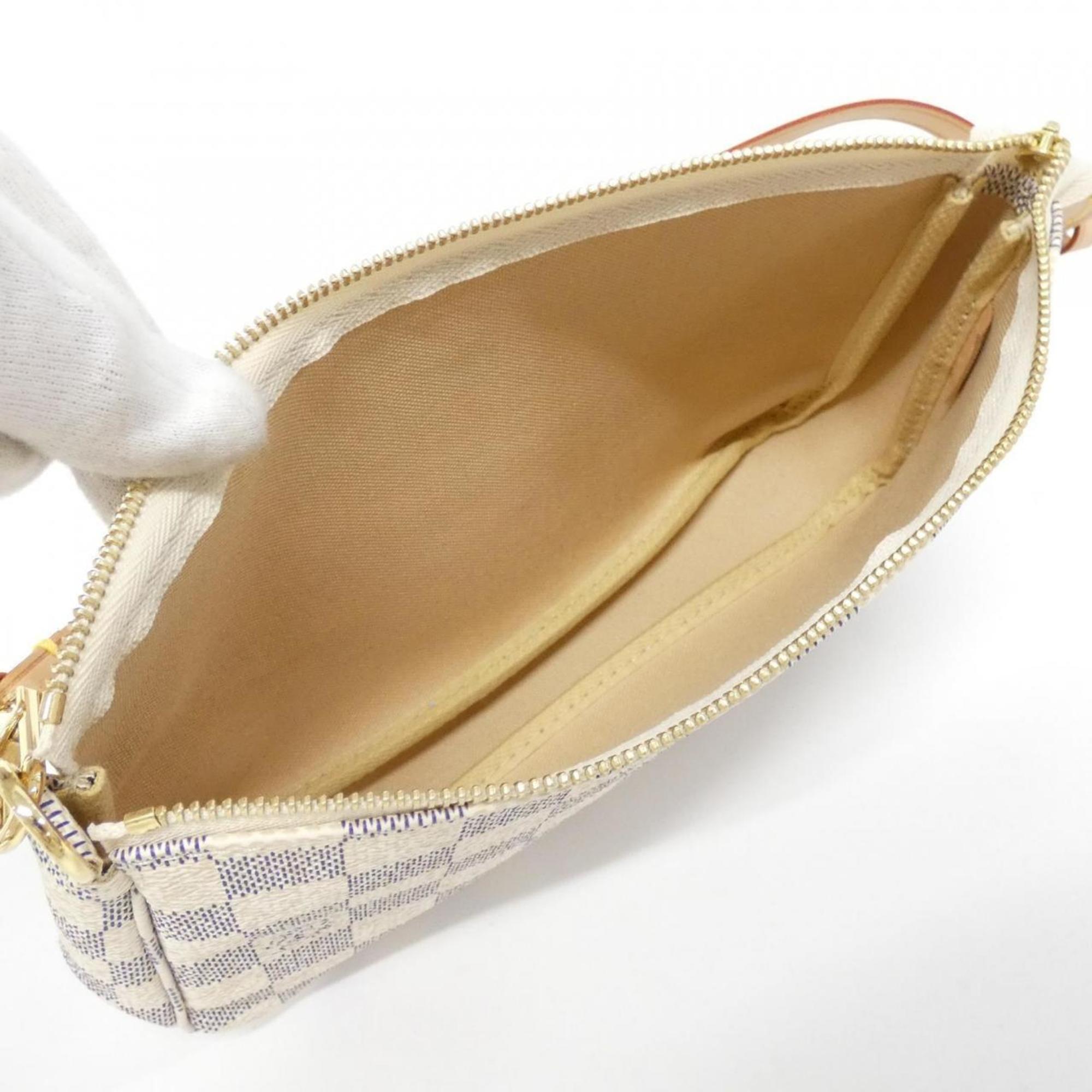 Louis Vuitton Azur Coated Canvas Pochette Pouch