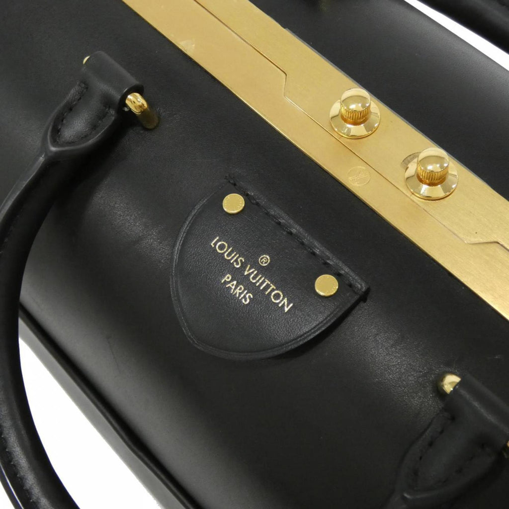 Louis Vuitton Black Leather Boston Bag