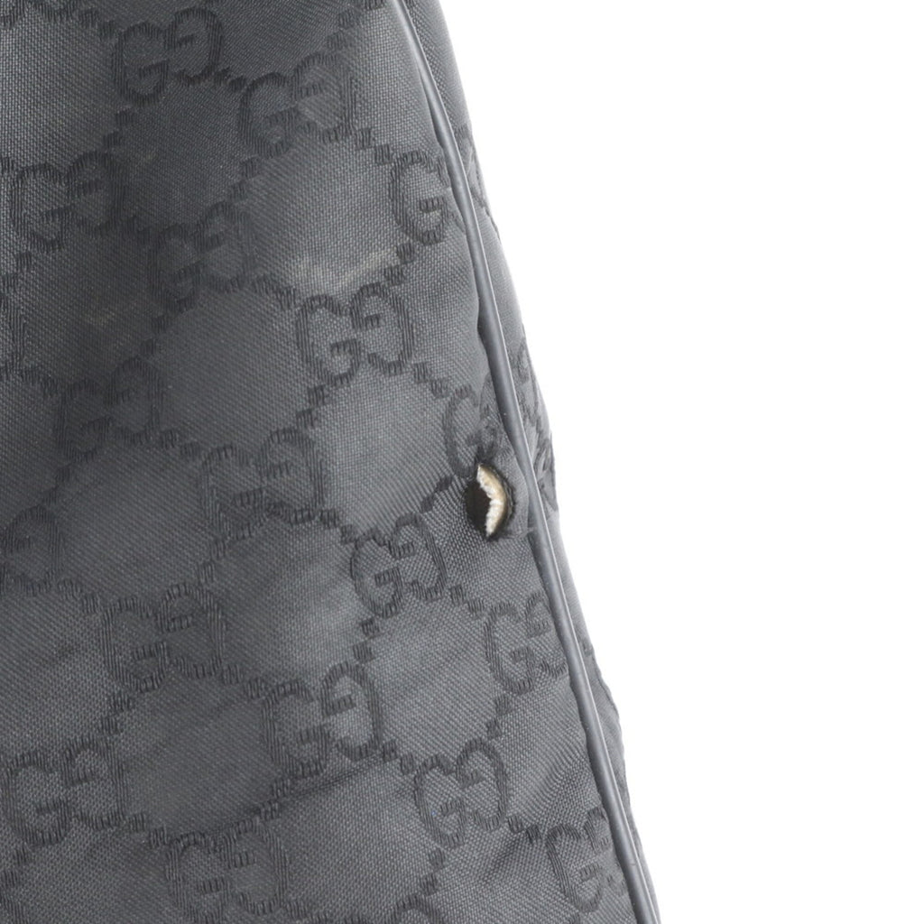 Gucci Black Nylon Leather Messenger Bag Shoulder Bag (Pre-Owned)