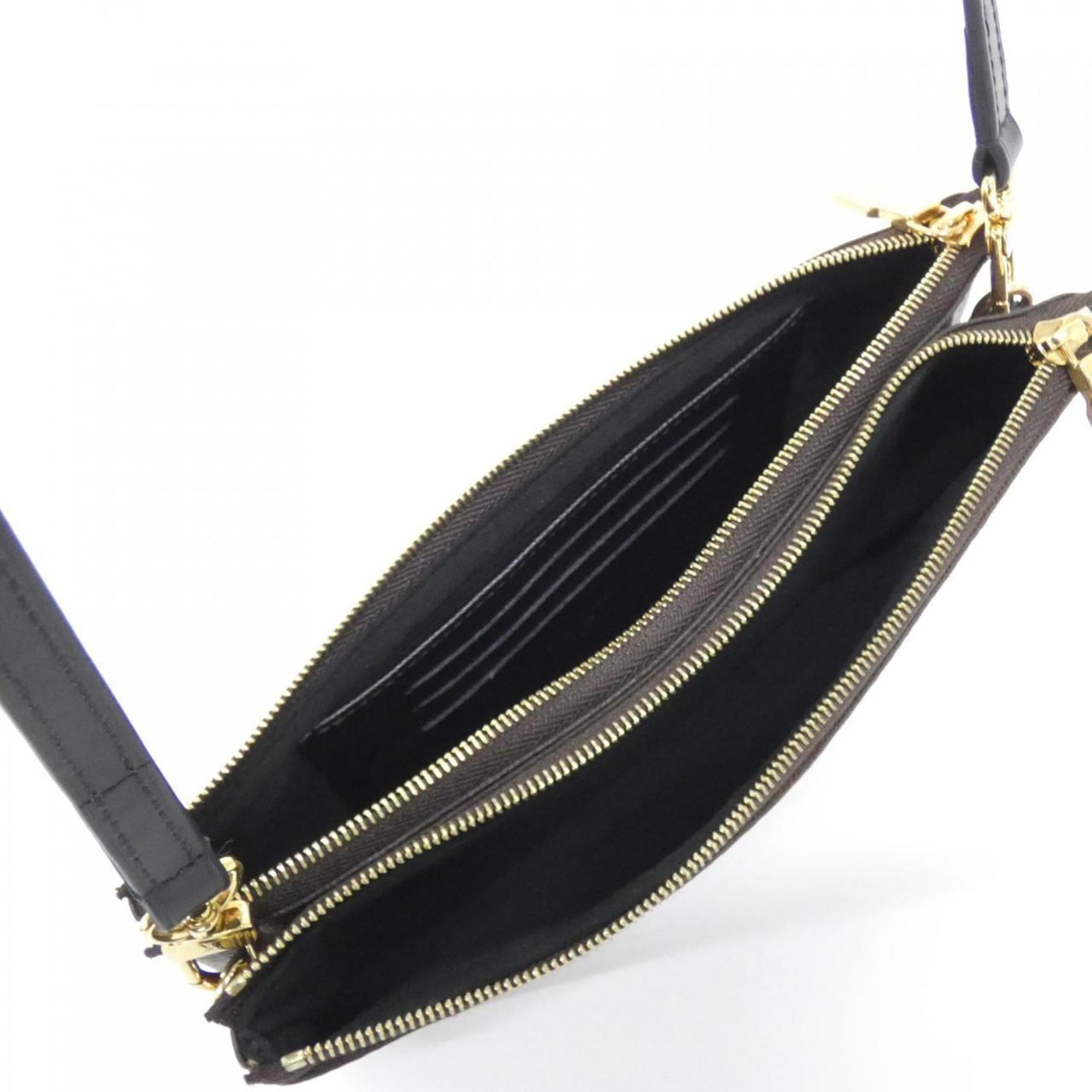 Louis Vuitton Marron Coated Canvas Pochette Shoulder Bag