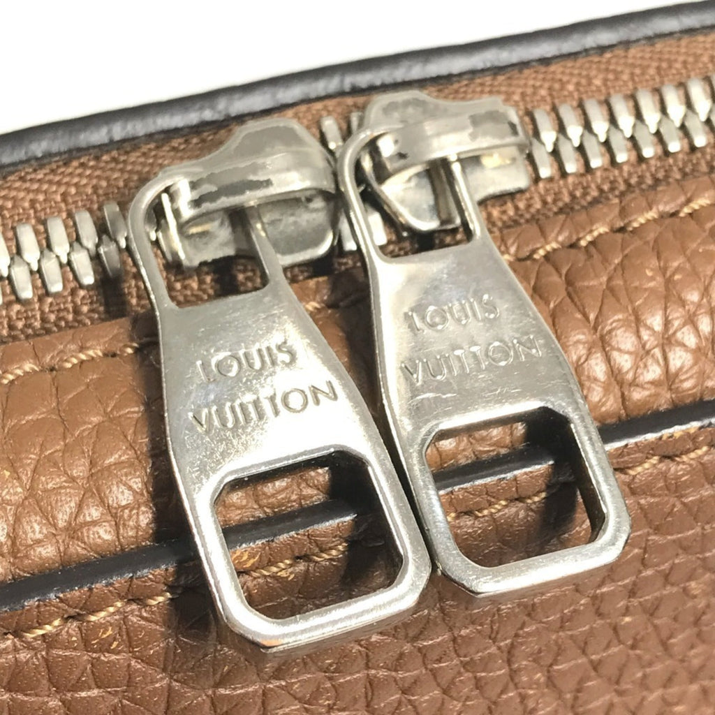 Louis Vuitton Brown Leather Briefcase Handbag Tote Bag