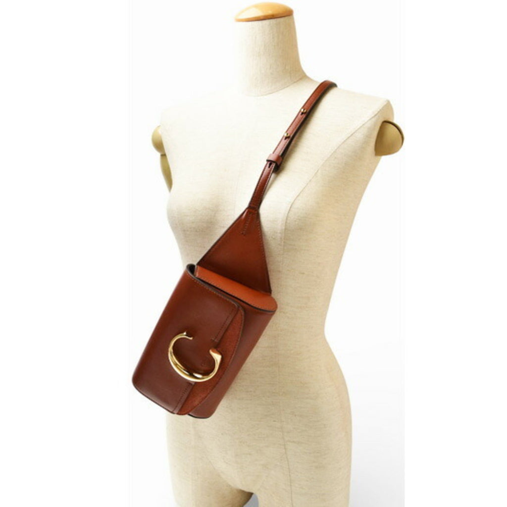 Chloé Brown Leather Fanny Pack Shoulder Bag Sling Bag (Pre-Owned)