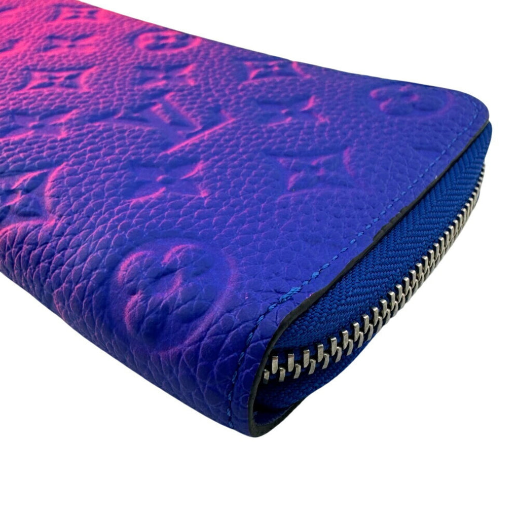 Louis Vuitton Blue Pink Leather Long Wallet